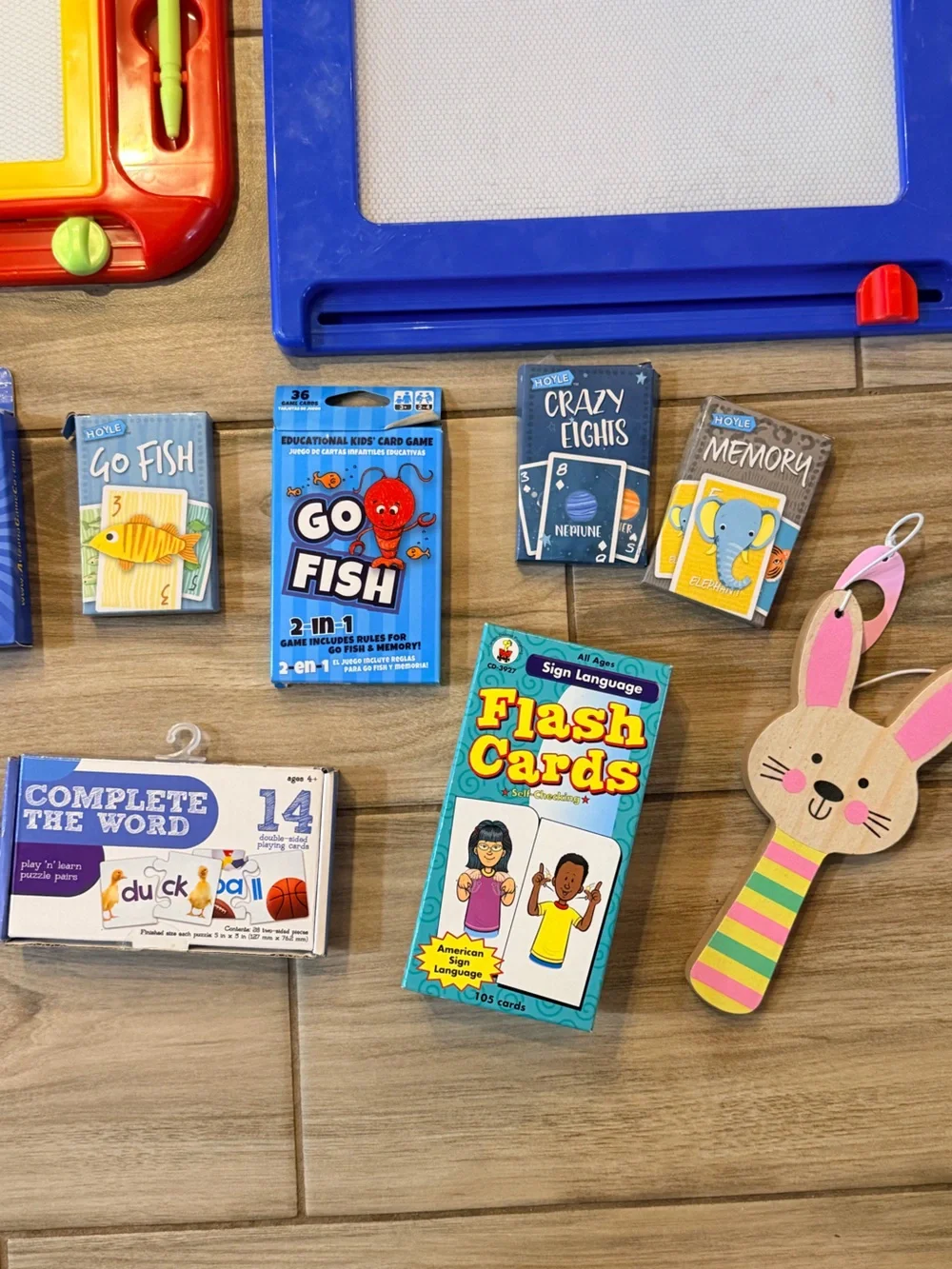 Assorted kids games and toys